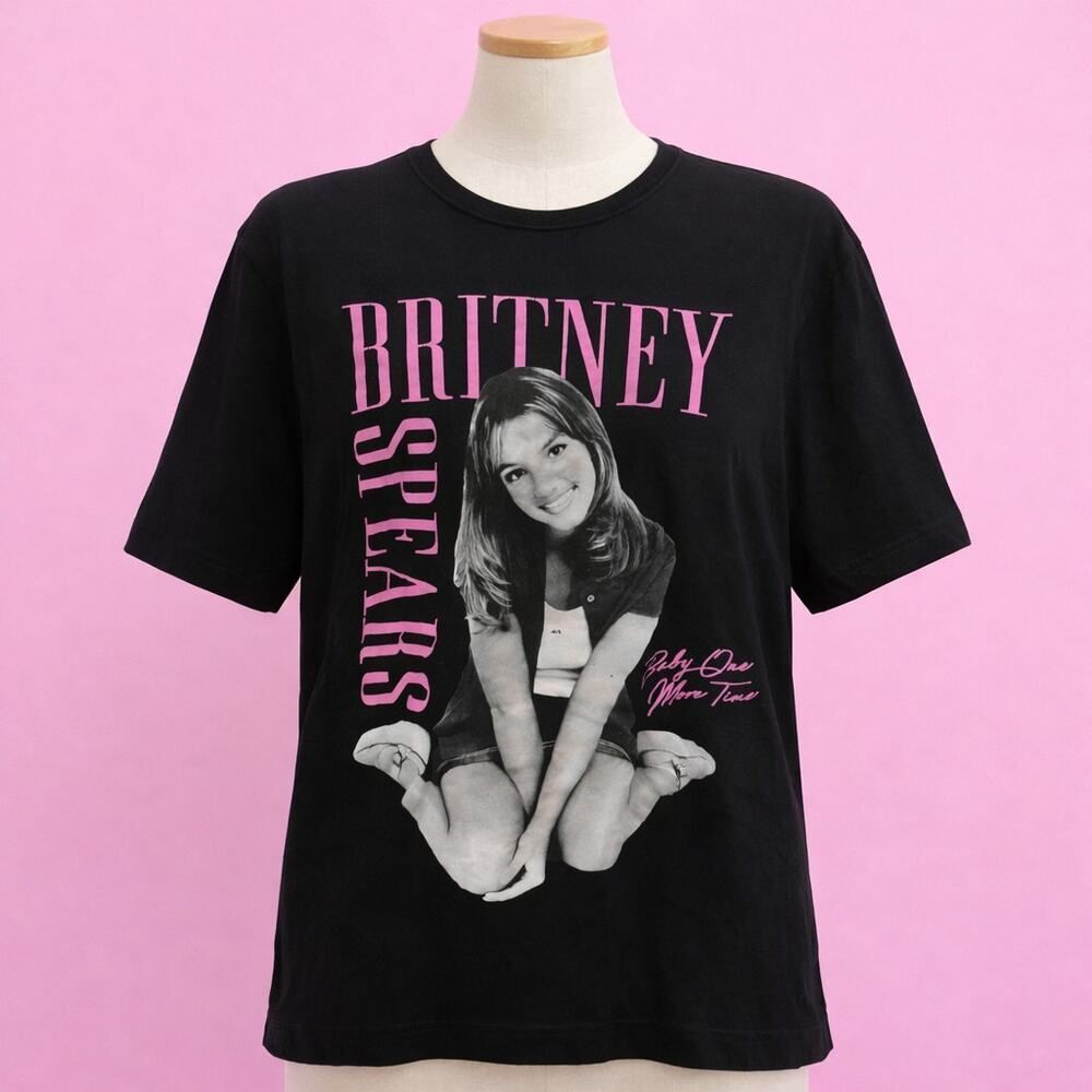 Britney Spears Baby One More Time Black SS Shirt L